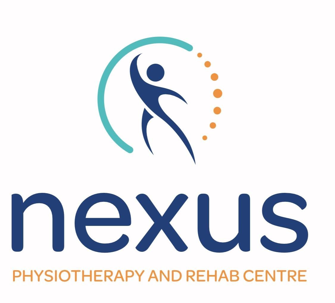 Nexus Physiotherapy and Rehab Centre logo featuring a stylized figure in motion with teal and navy colors
